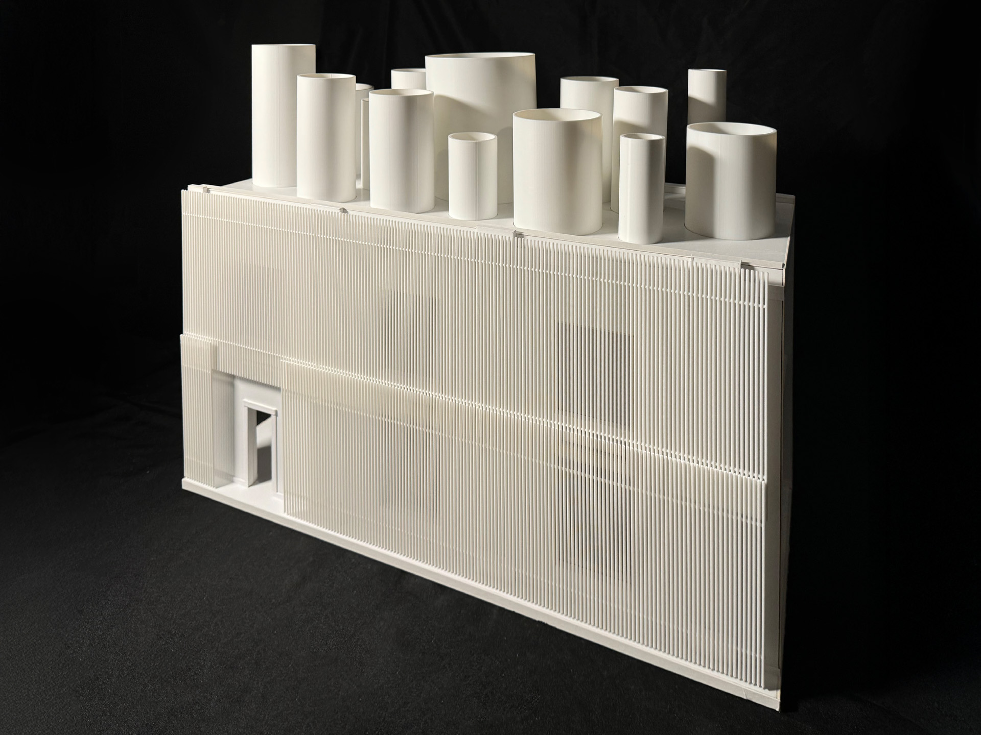 An architectural model of "Adaptive Gallery" by Zachery Lively