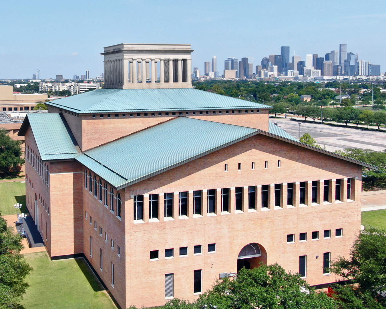 Architecture Building with Houston Skyline