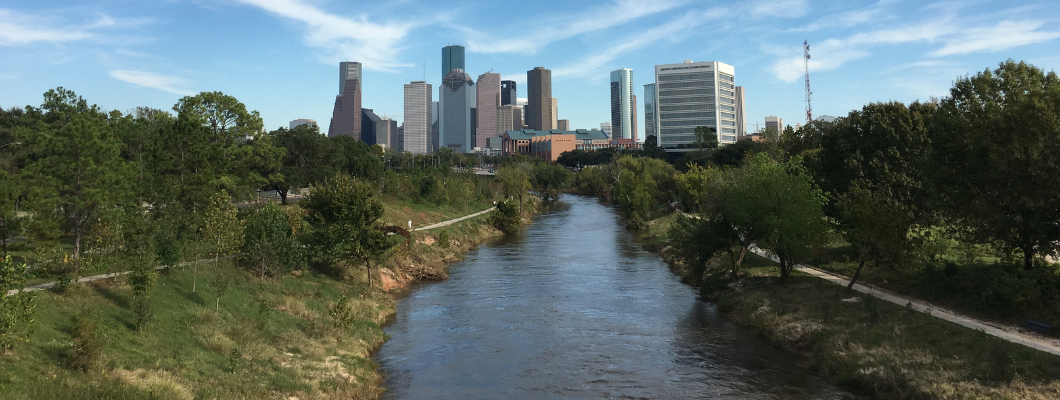 Buffalo Bayou and Houston skyline