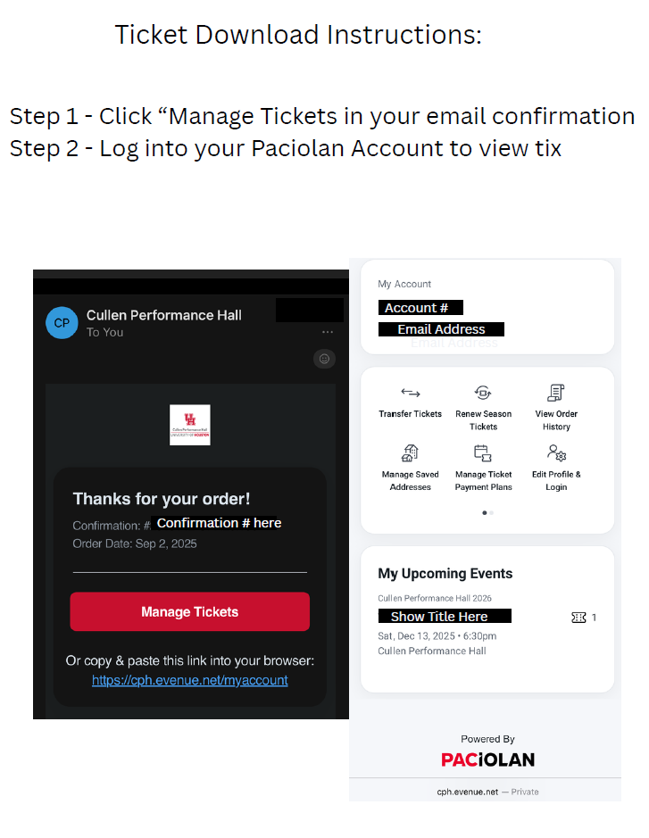 Ticket Download Instructions