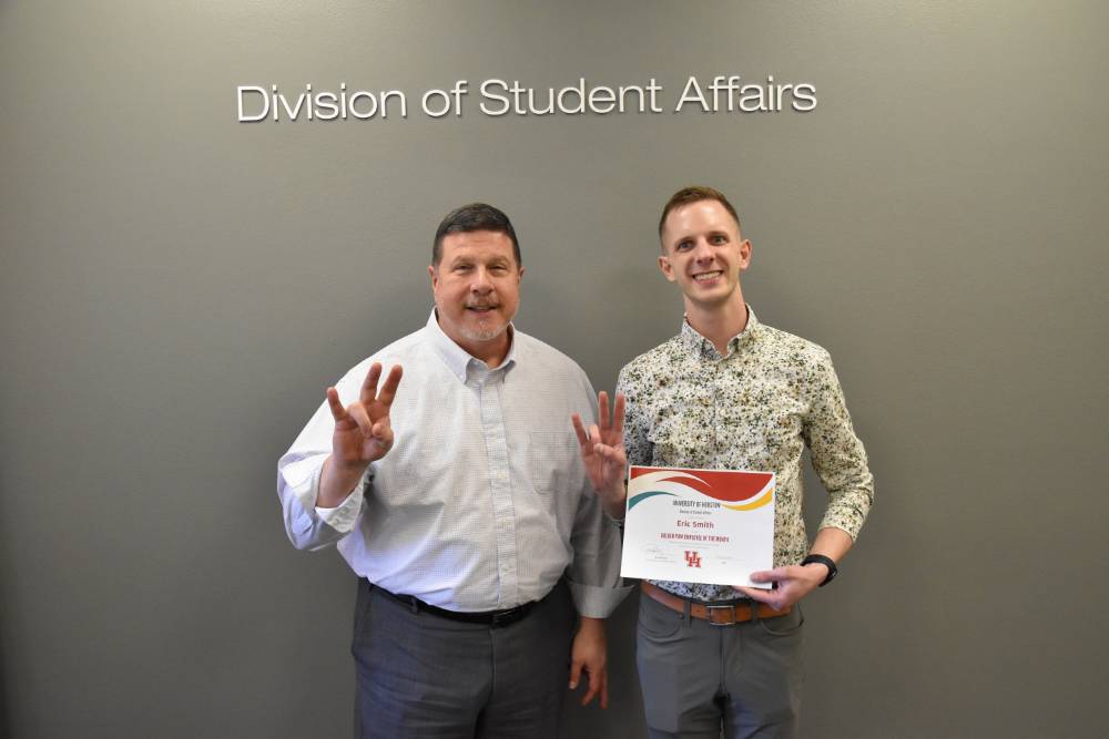 golden paw winner eric smith with doctor burk