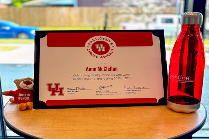Anne McClellan President's Circle Award Certificate