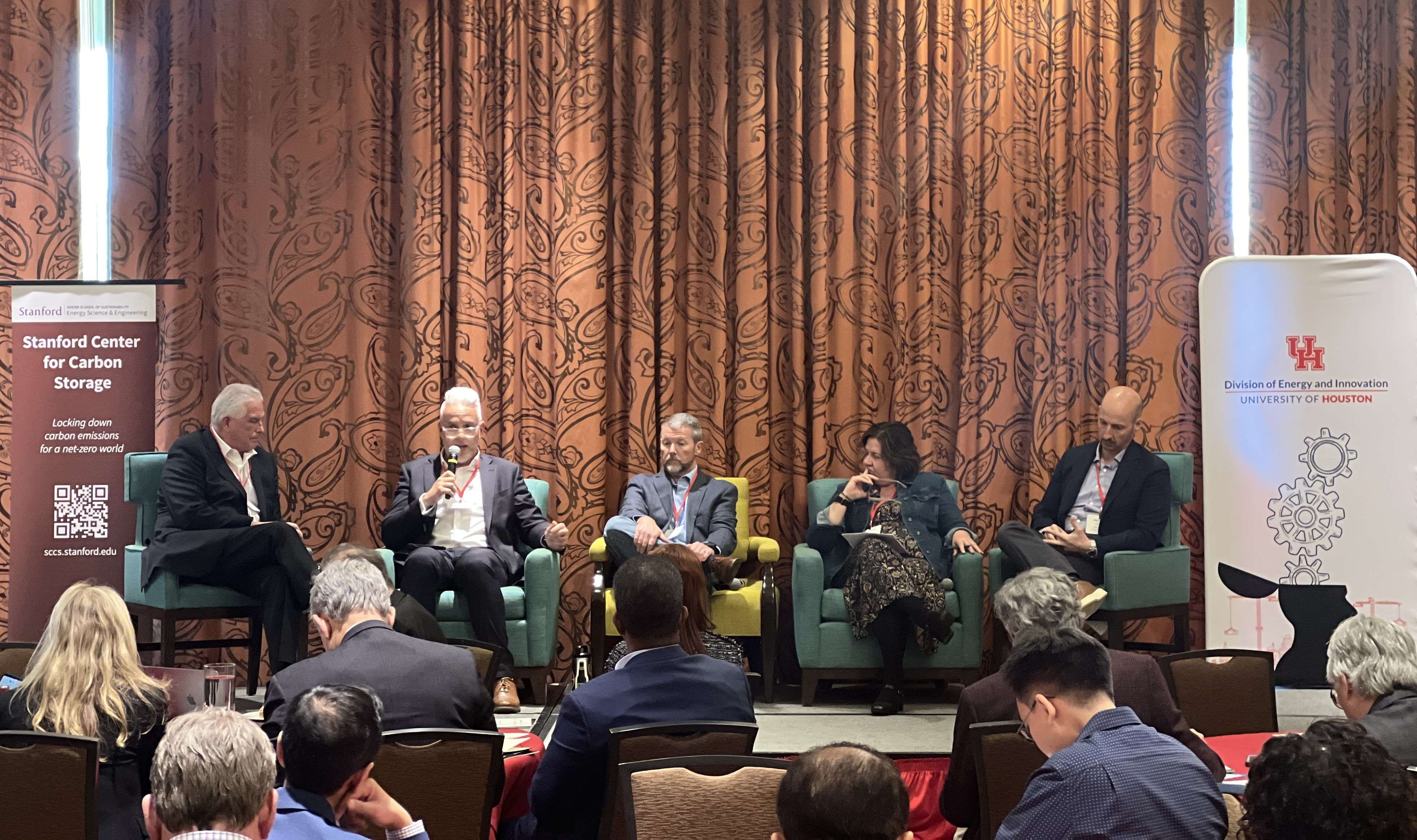 Chuck McConnell moderates panel at the event