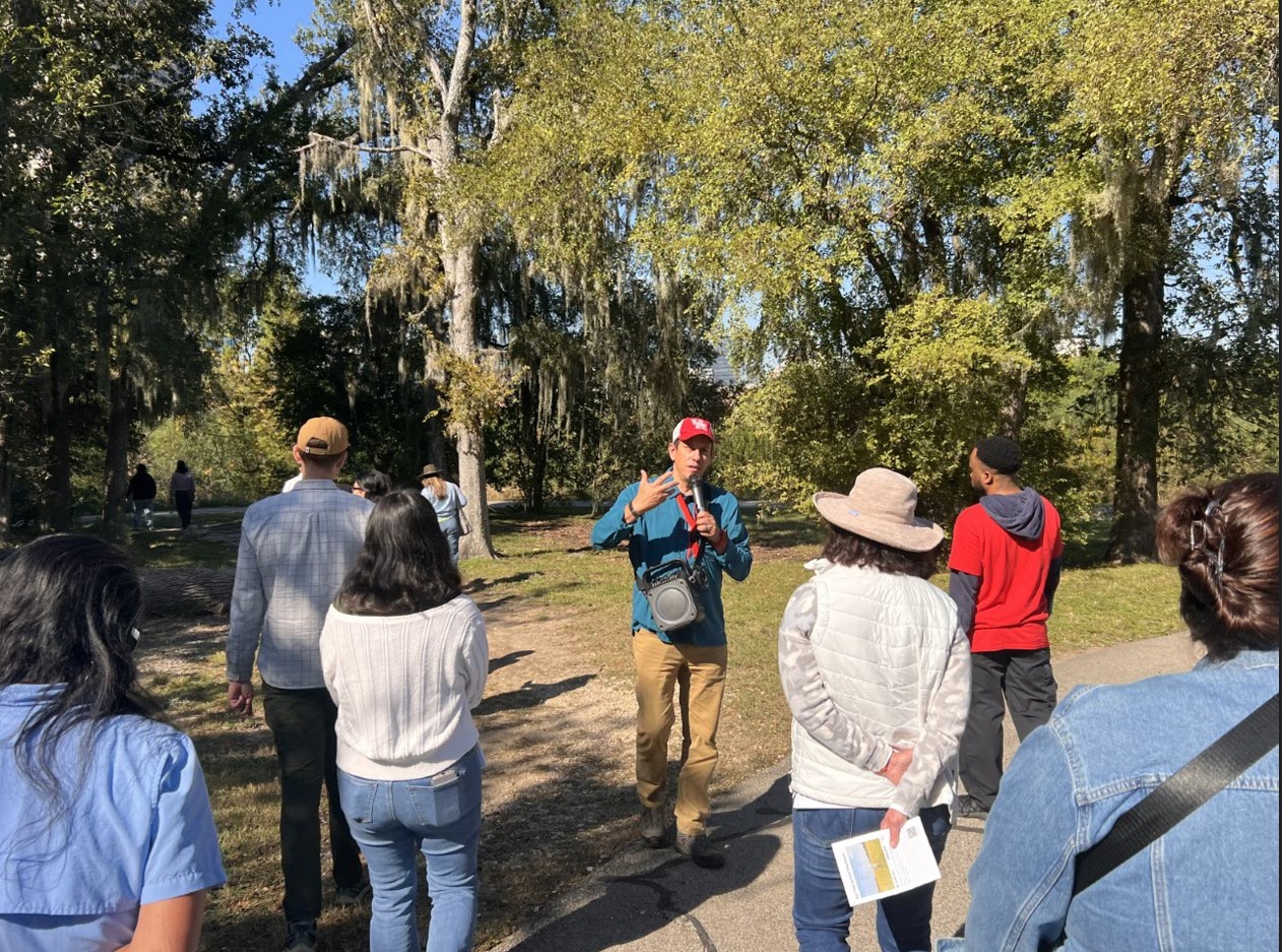 Jaime Gonzalez with Bus Tour participants