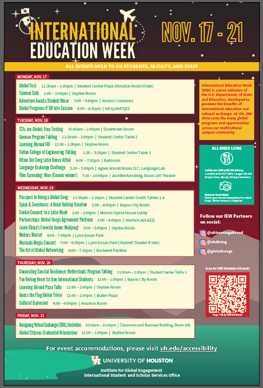 schedule table for IEW