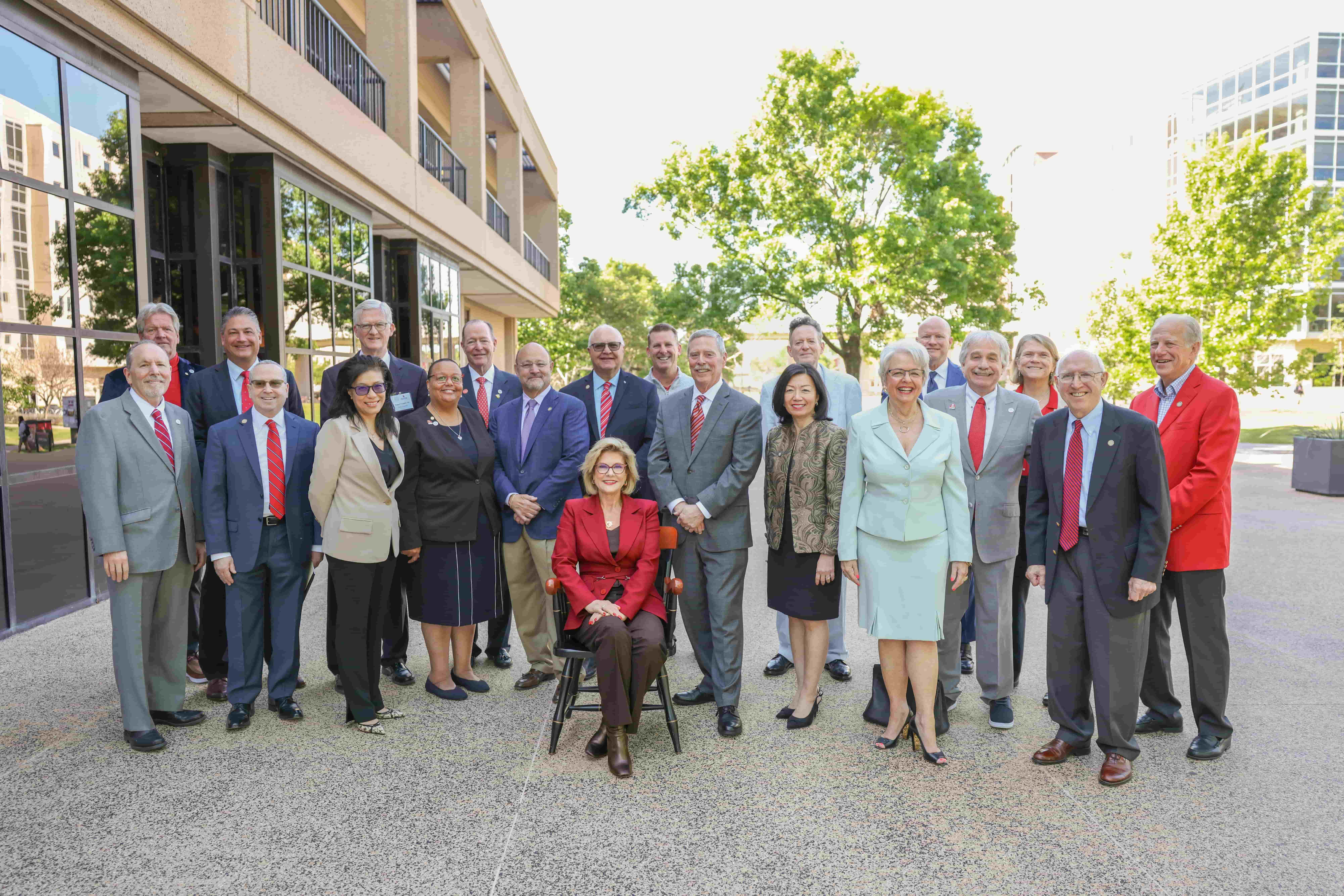 people posin for picture