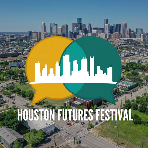Houston skyline with Houston Futures Festival