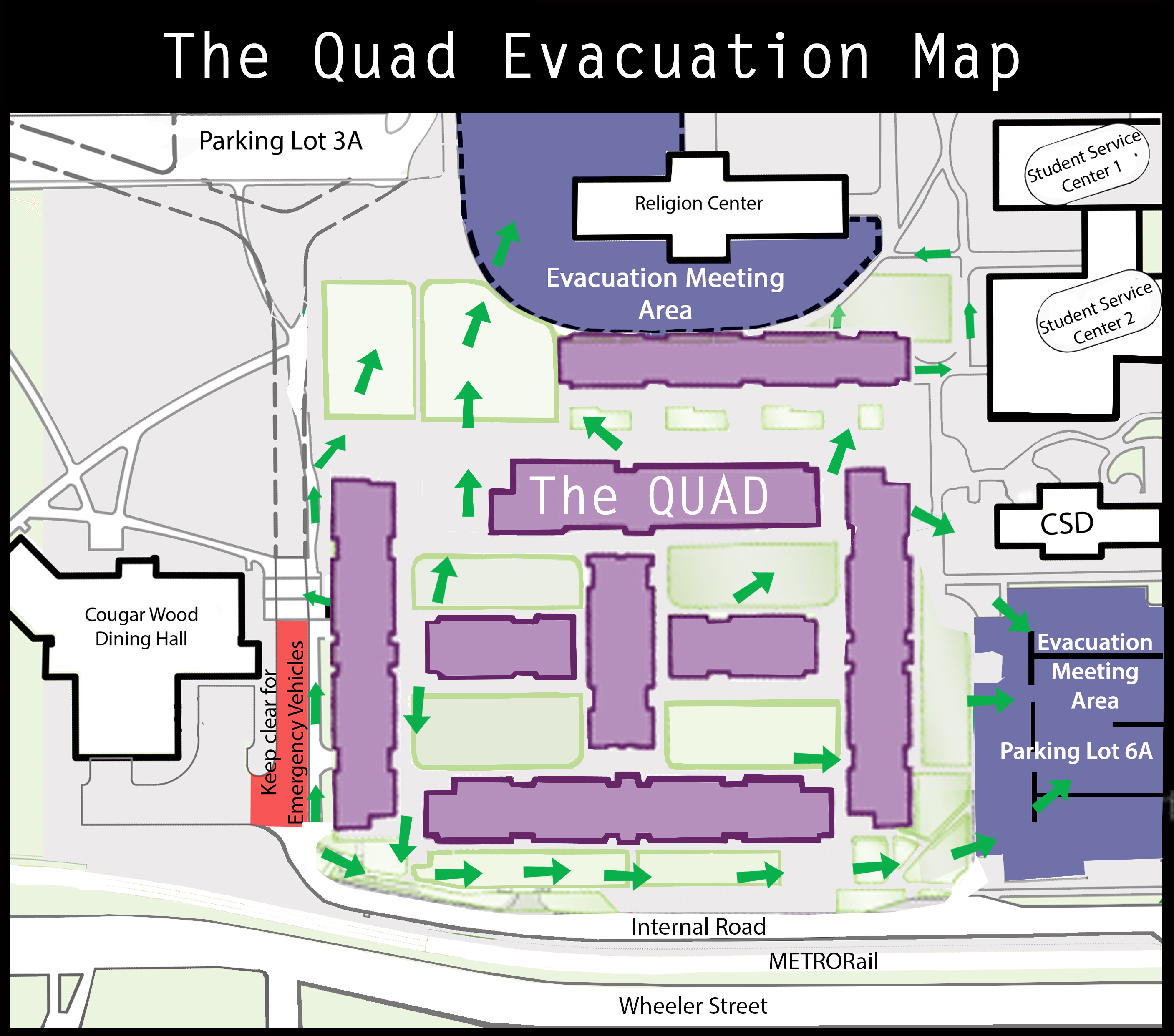 quad evacuation map