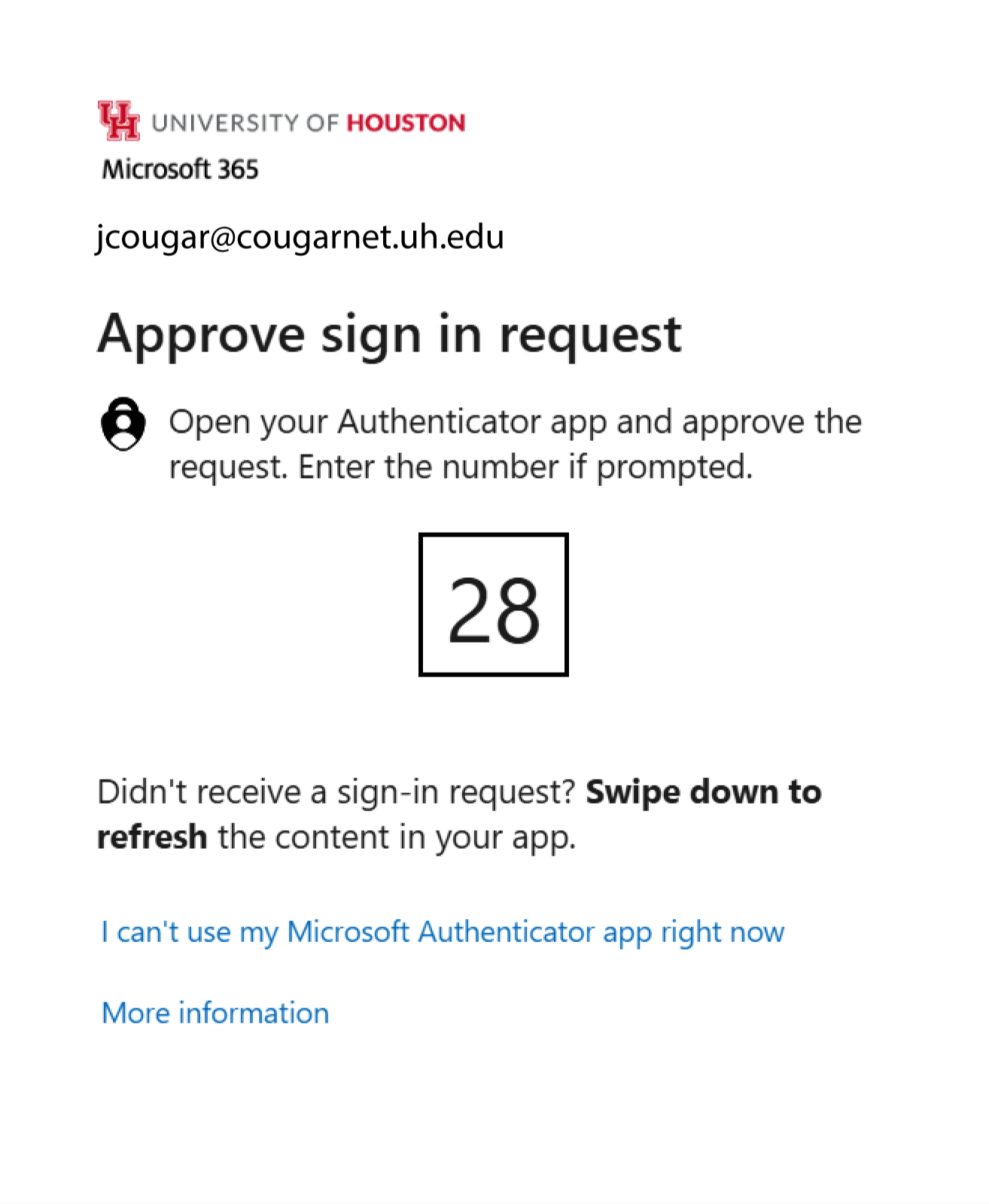 MFA Number Match Number Prompt