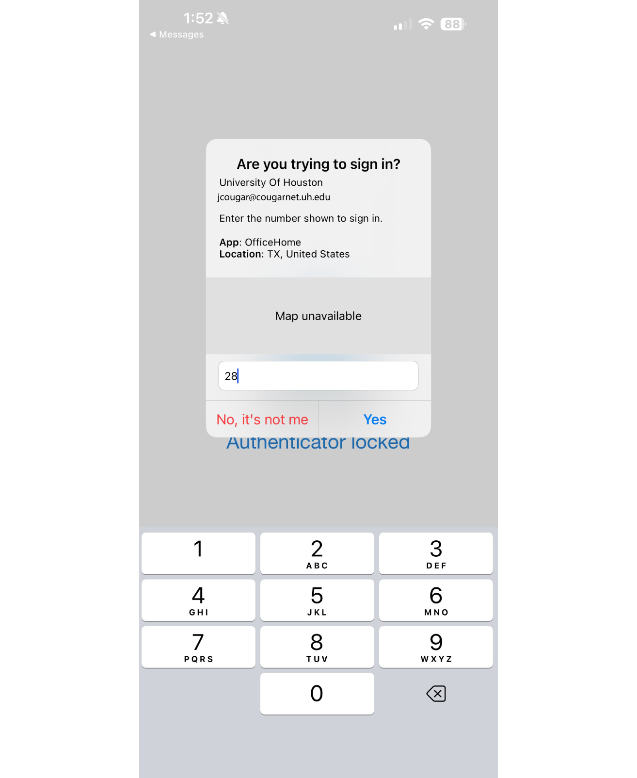 MFA Number Match Enter Number