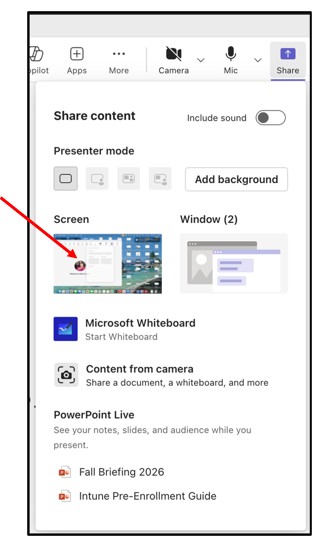 Share Content on a Mac 2