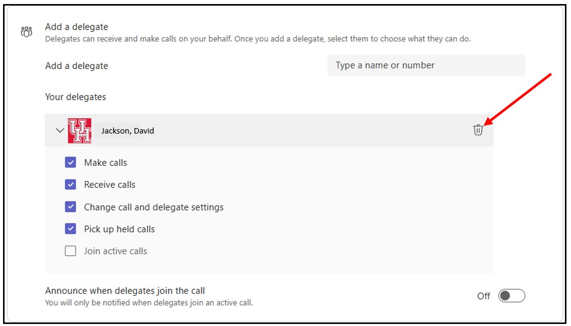 Manage a Delegate