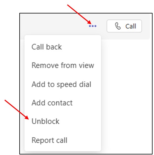 Unblock Call