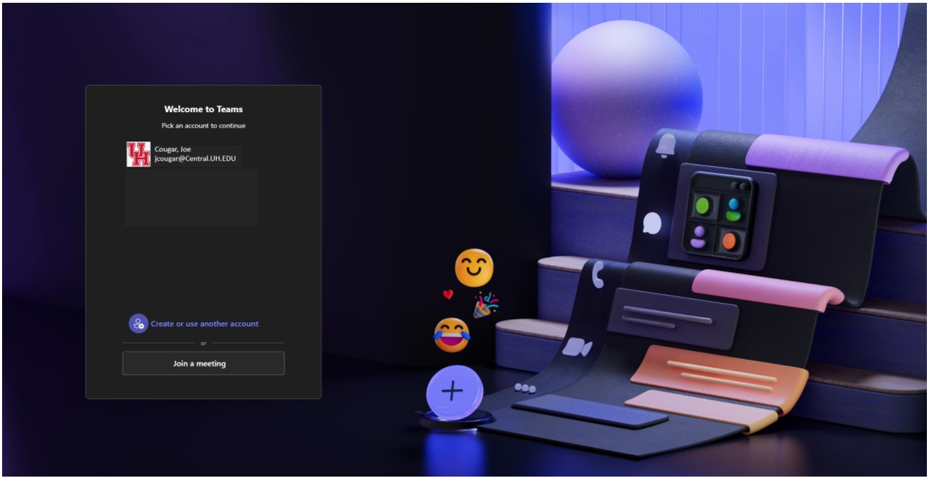 Sign in Microsoft Teams Screen