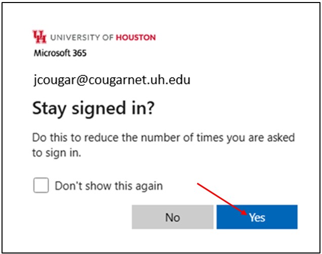 Select Yes