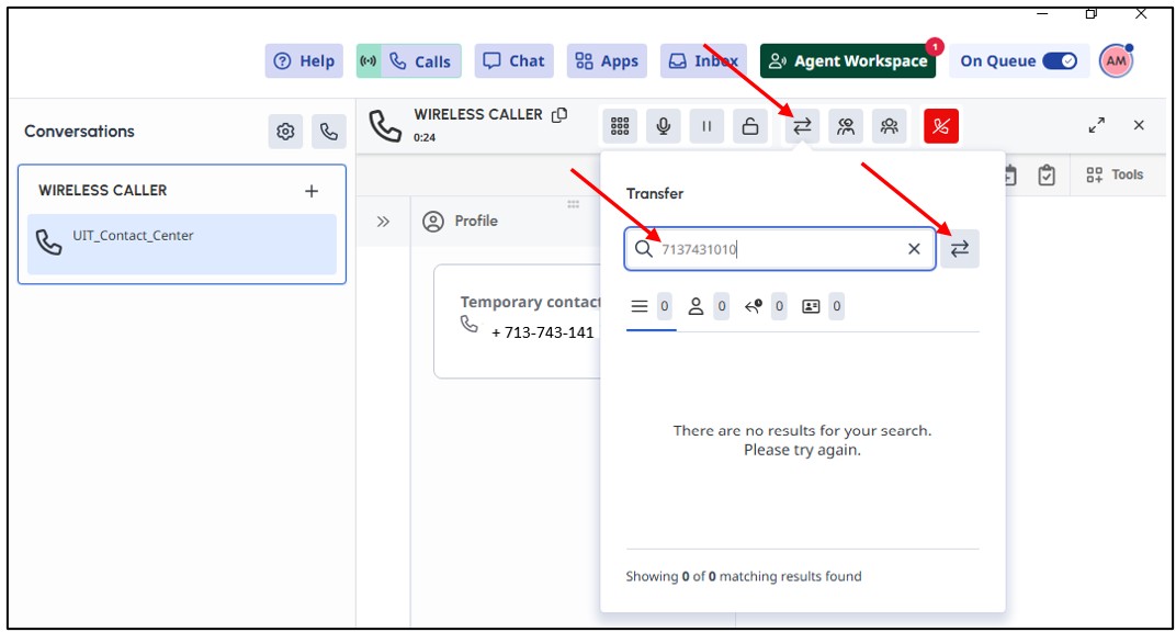 Transfer a Call Using Genesys