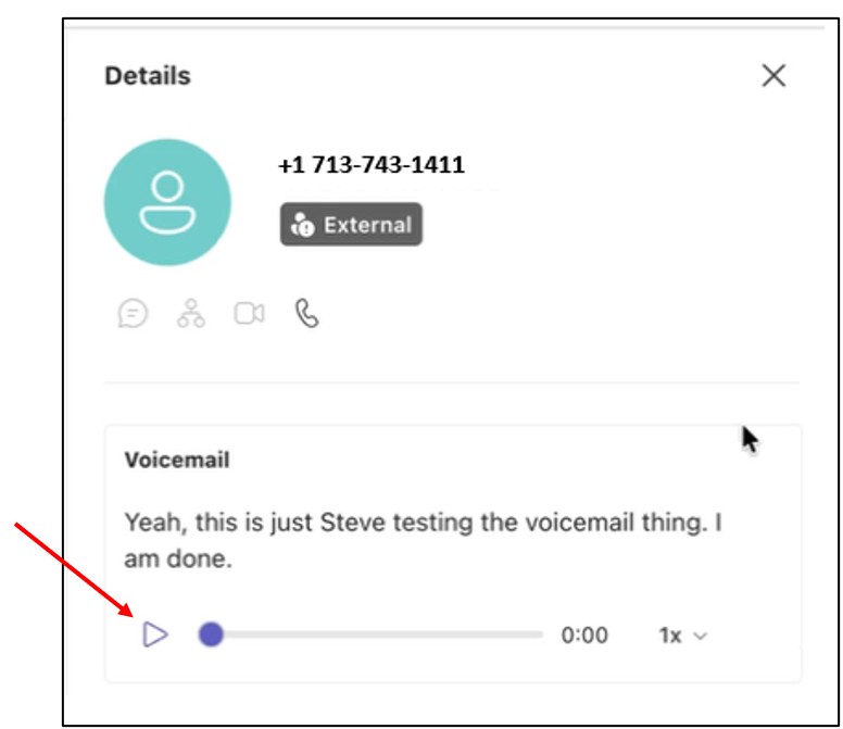 Listen to Voicemail on Teams 5