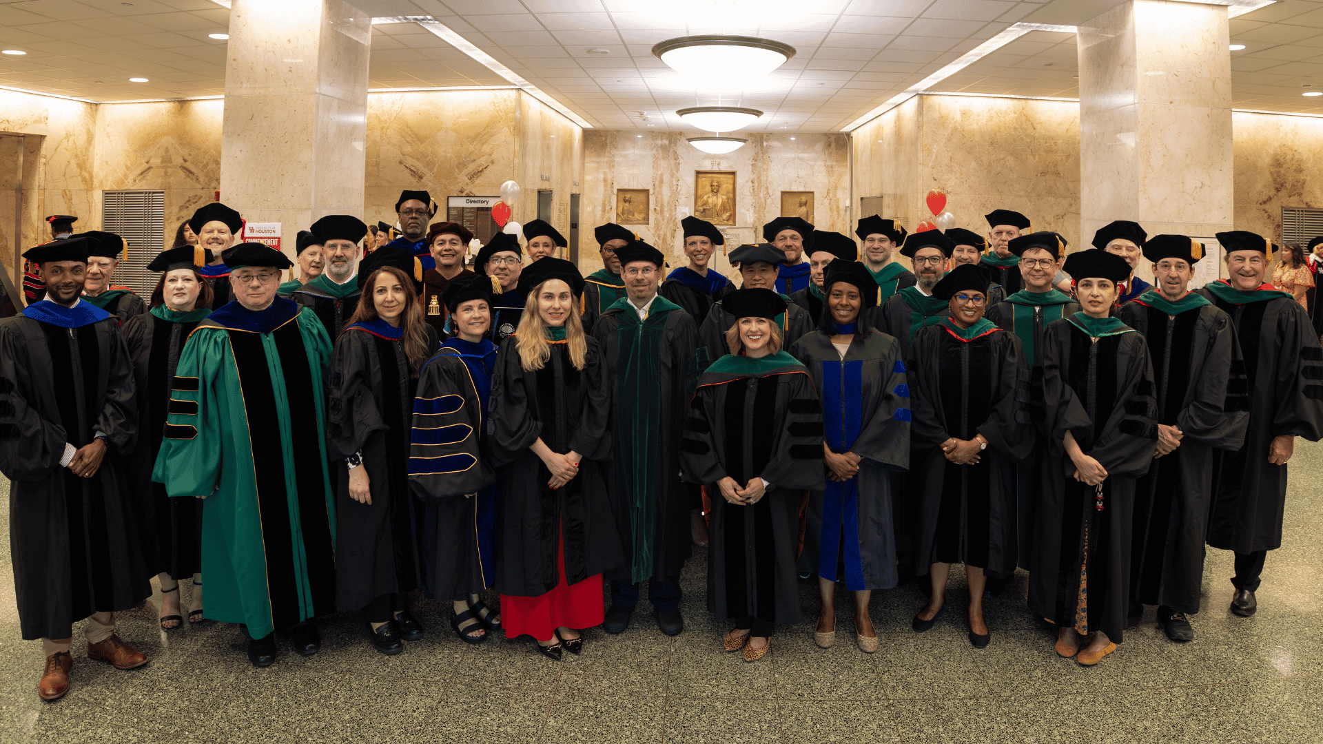 Faculty in full regalia at commencement
