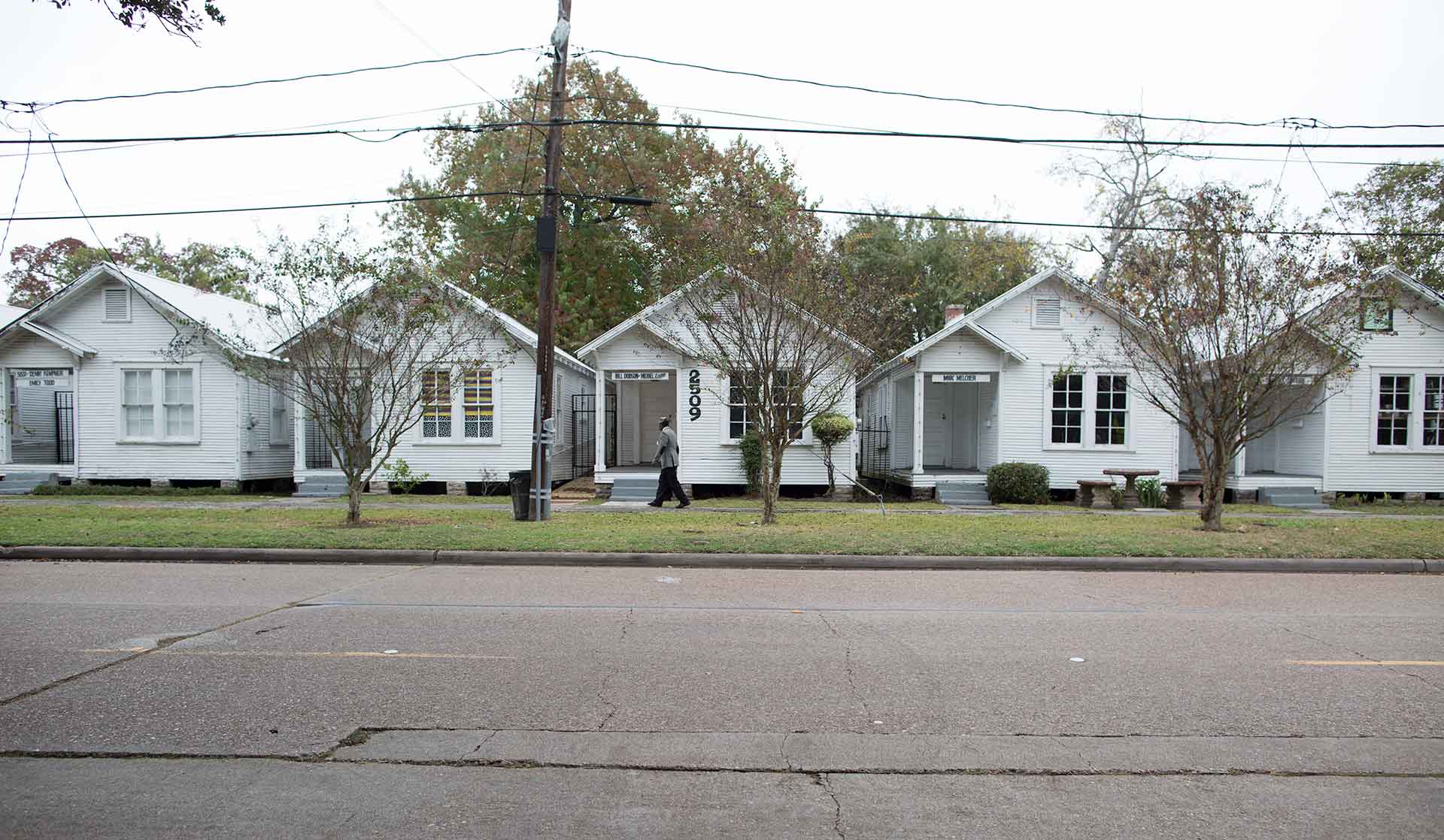 Row of houses in historic Third Ward, Houston