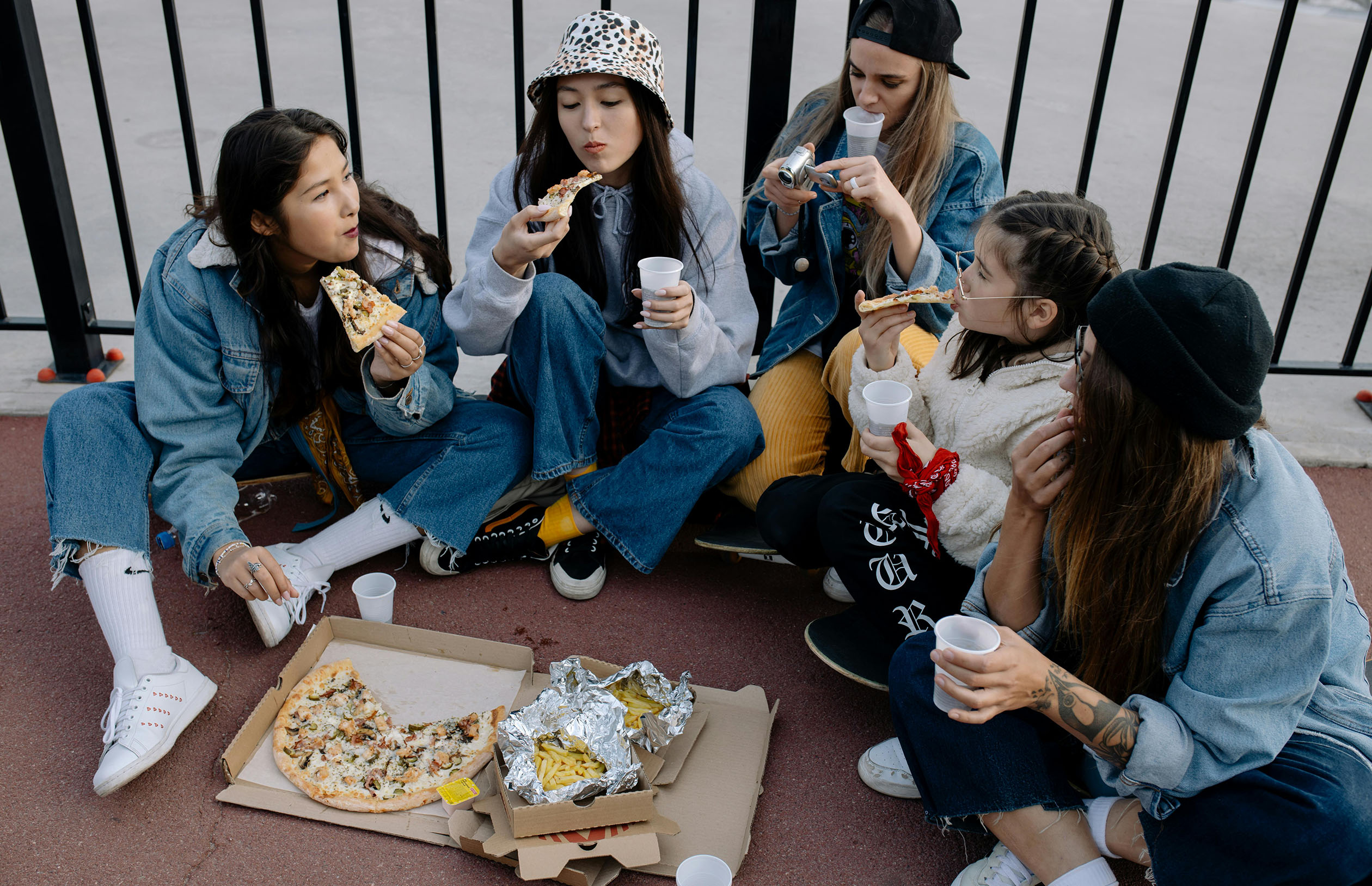 College group eating