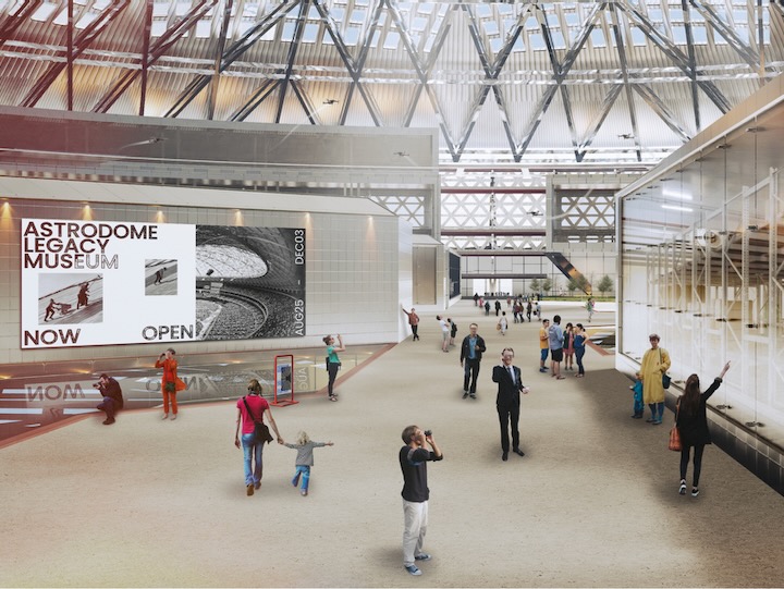 digital rendering of the astrodome made by a UH architecture student