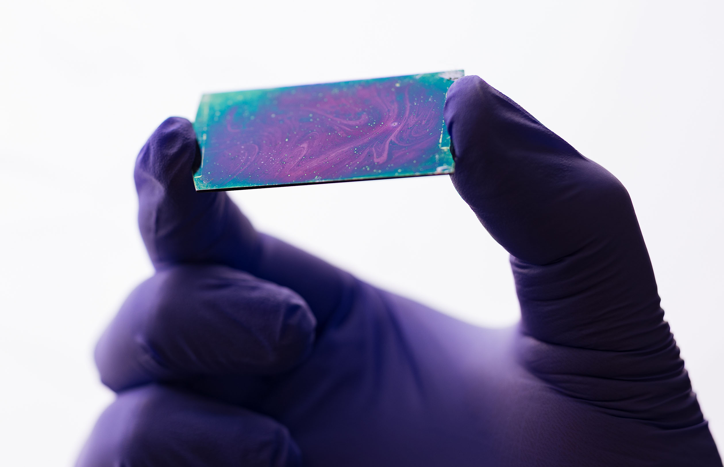 An ultra smooth, 70 nanometer thick Covalent Organic Framework (COF) film synthesized by interfacial polymerization on a supported polished silicon substrate typically used by the microelectronics devices industry.