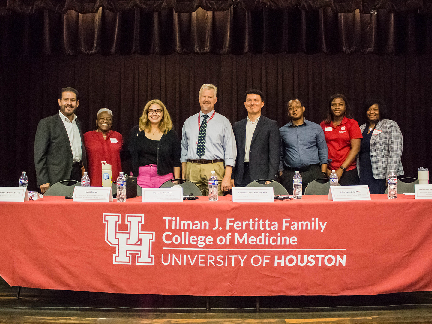 panelists at mental health community meeting