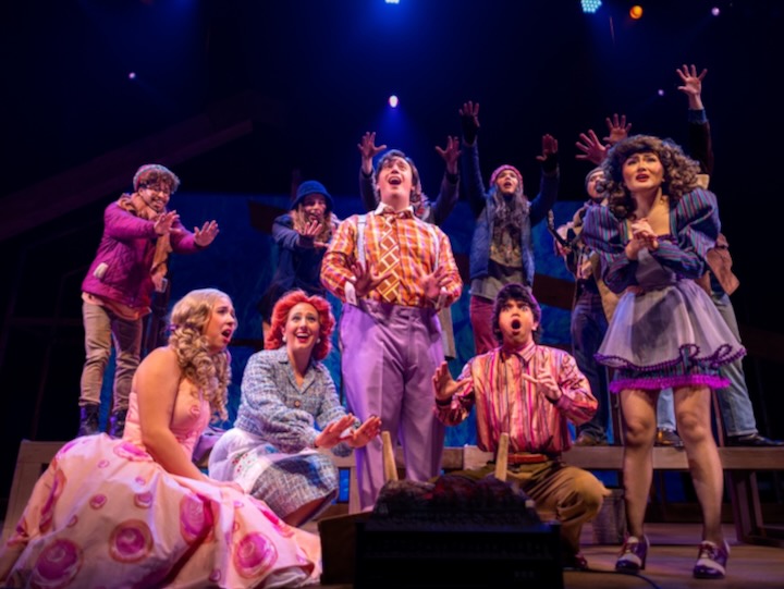 University of houston students on stage for a performance of The Skin of Our Teeth by Thornton Wilder