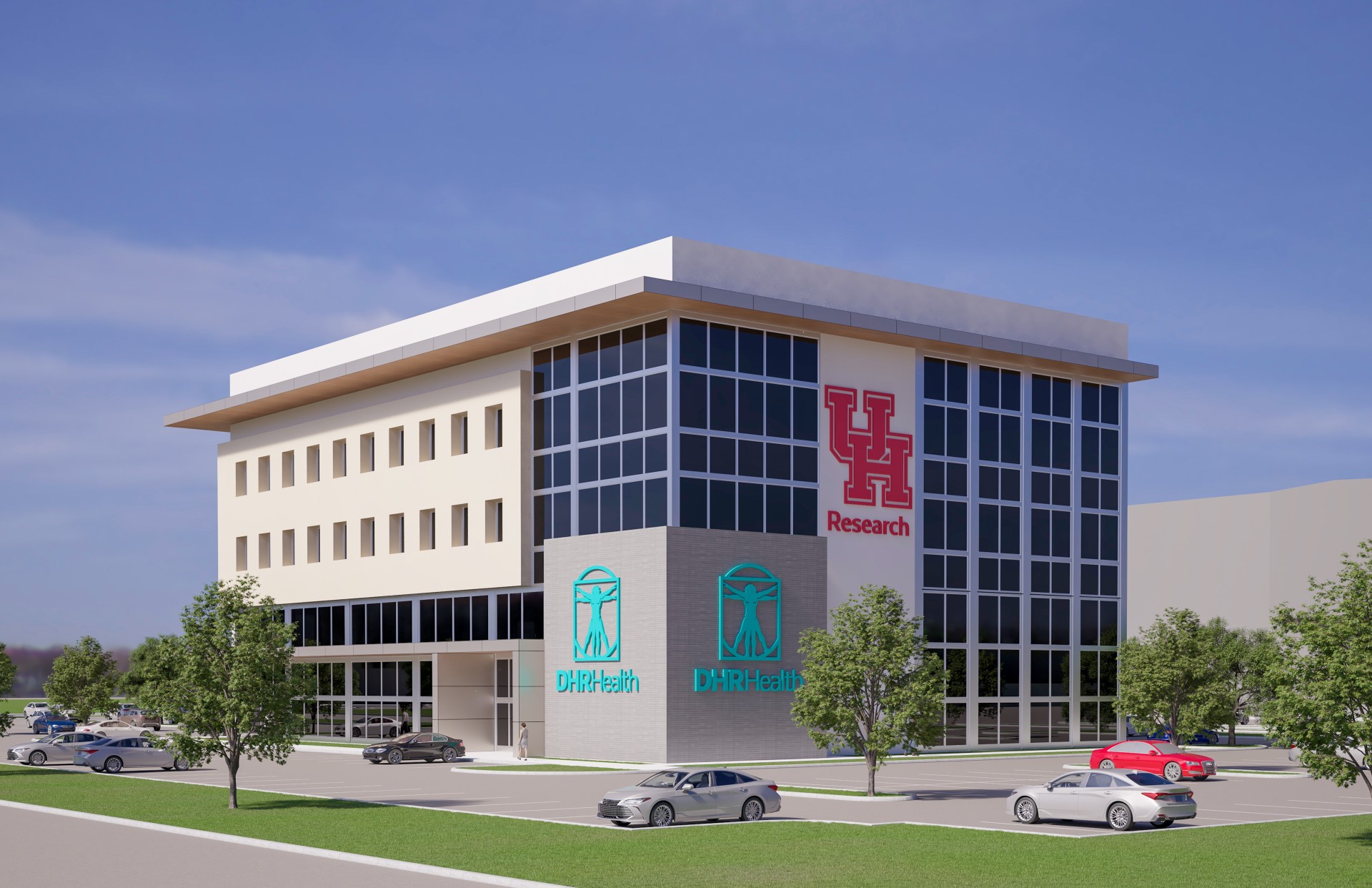 Rendering of the new UH and DHR research center.