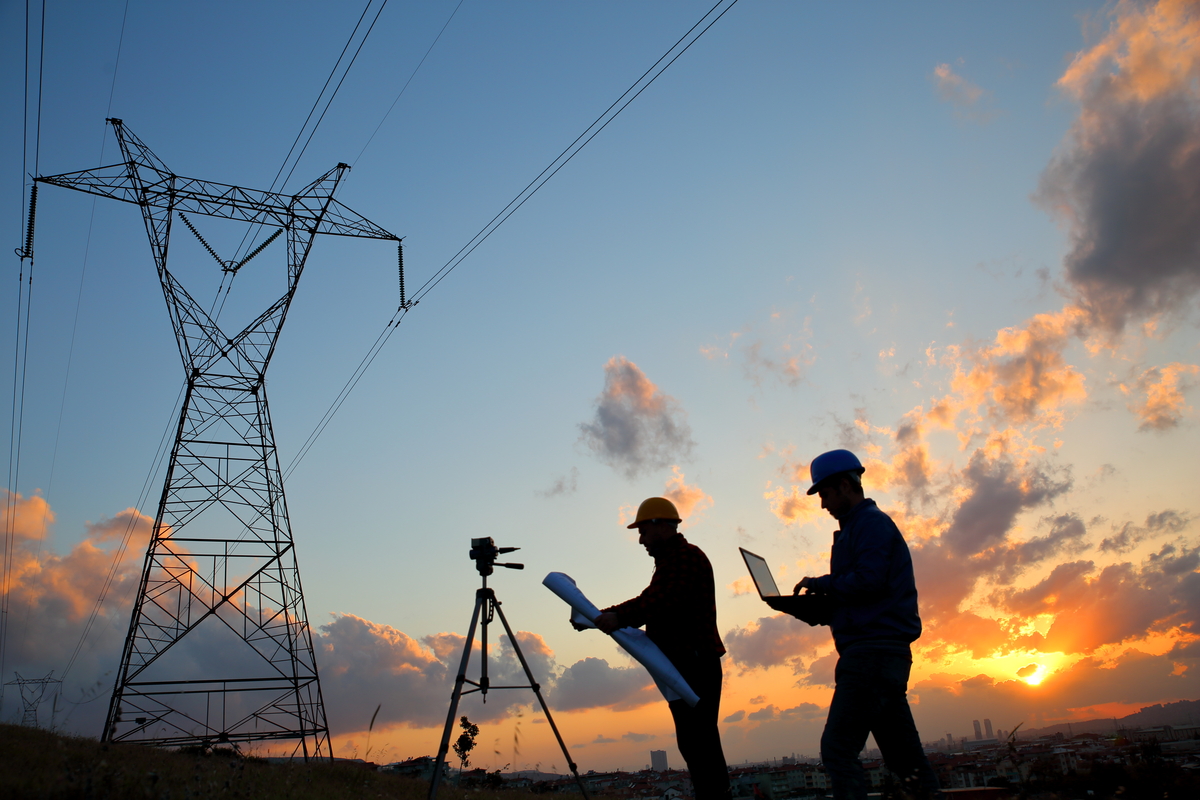 This is an image of utility poles.
