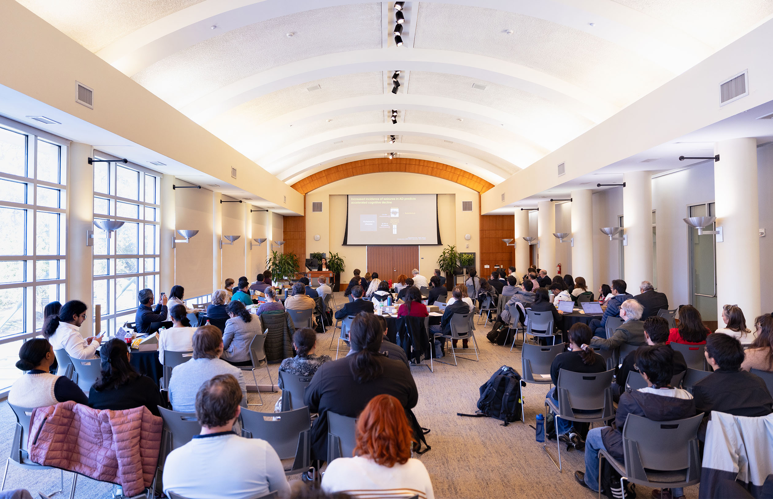View from back of room of the dementia symposium
