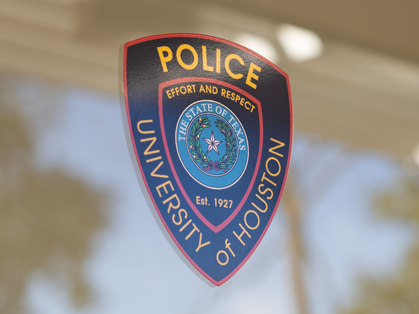 UHPD sign on a window