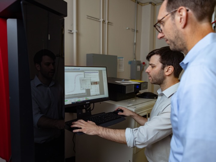 professors look at computer