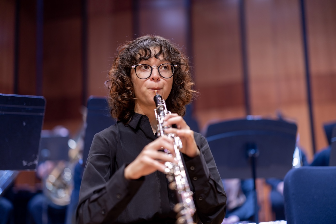 moores student plays an instrument
