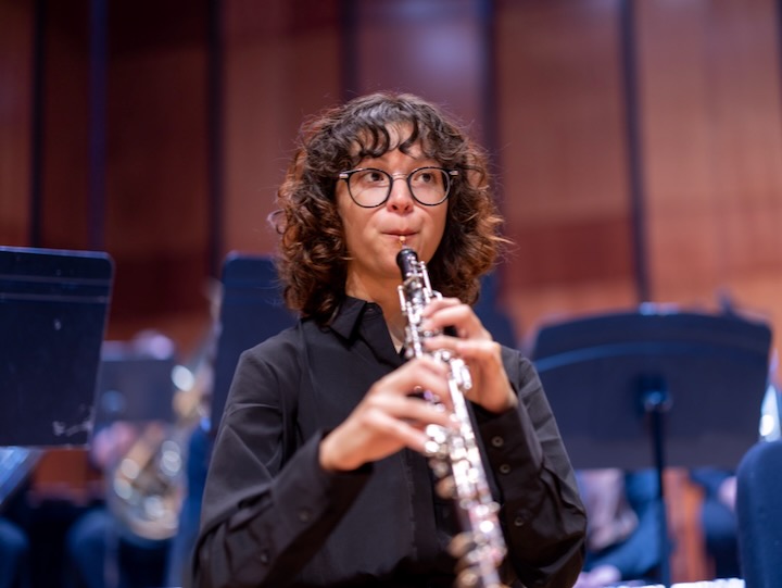 moores student plays an instrument