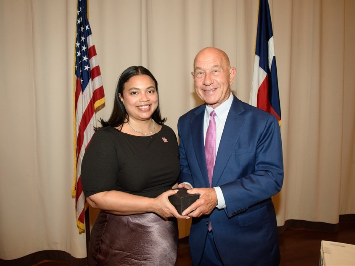 Sarah Donatto with Houston Mayor Whitmire