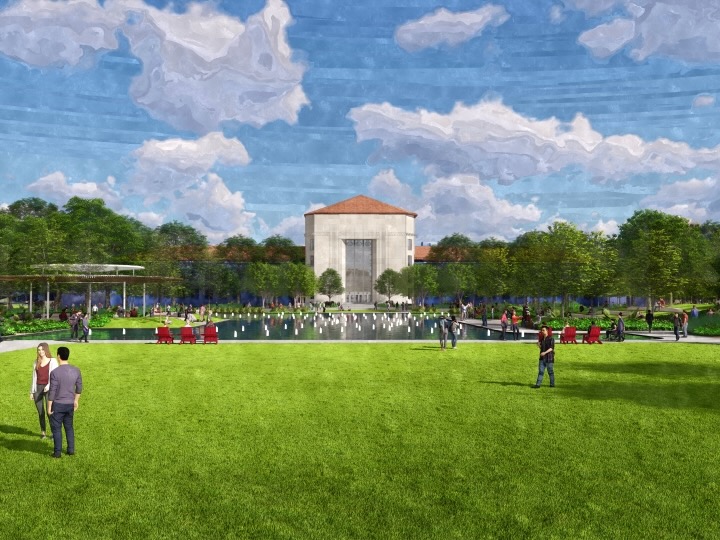 central lawn view