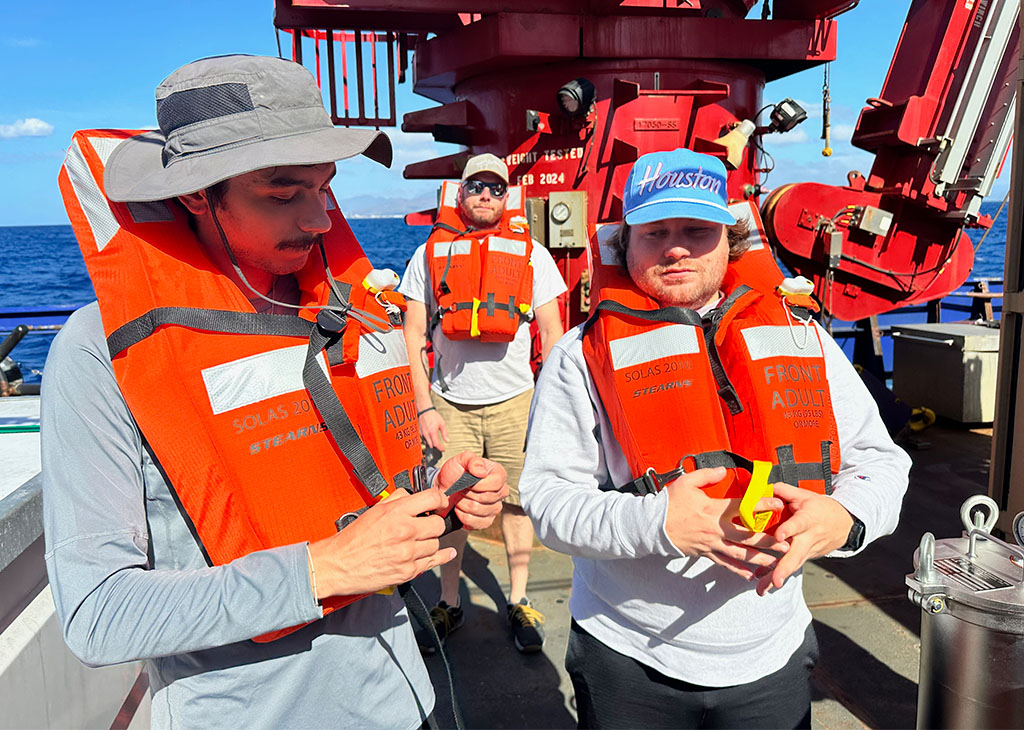 Students aboard the R/V Sikuliaq.