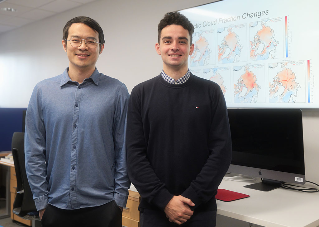 Dr. Youtong Zheng, Assistant Professor in the Department of Earth & Atmospheric Sciences, with his mentee, Ronin Costello.