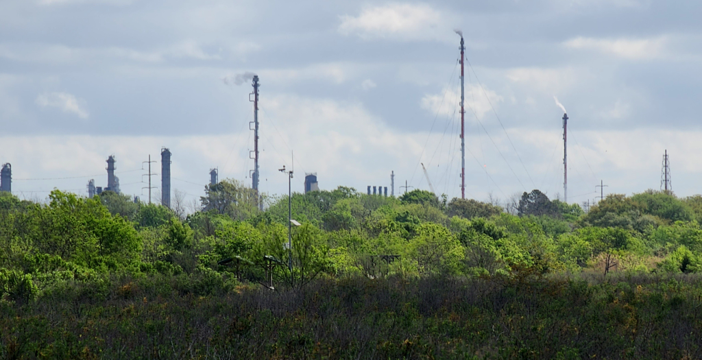 Baytown Nature Center provides a unique setting where coastal wetlands and potential natural methane sources occur near major petrochemical infrastructure.