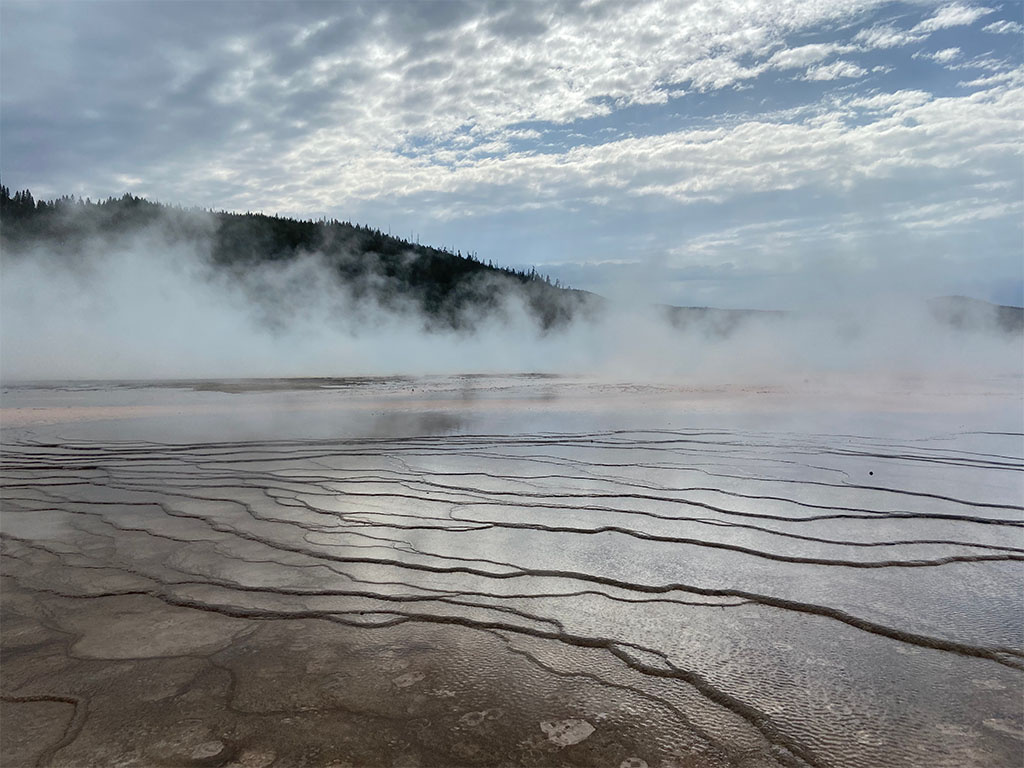A view of the Grand Prismatic hot spring. Photo credit: Jack McLaughlin, TA