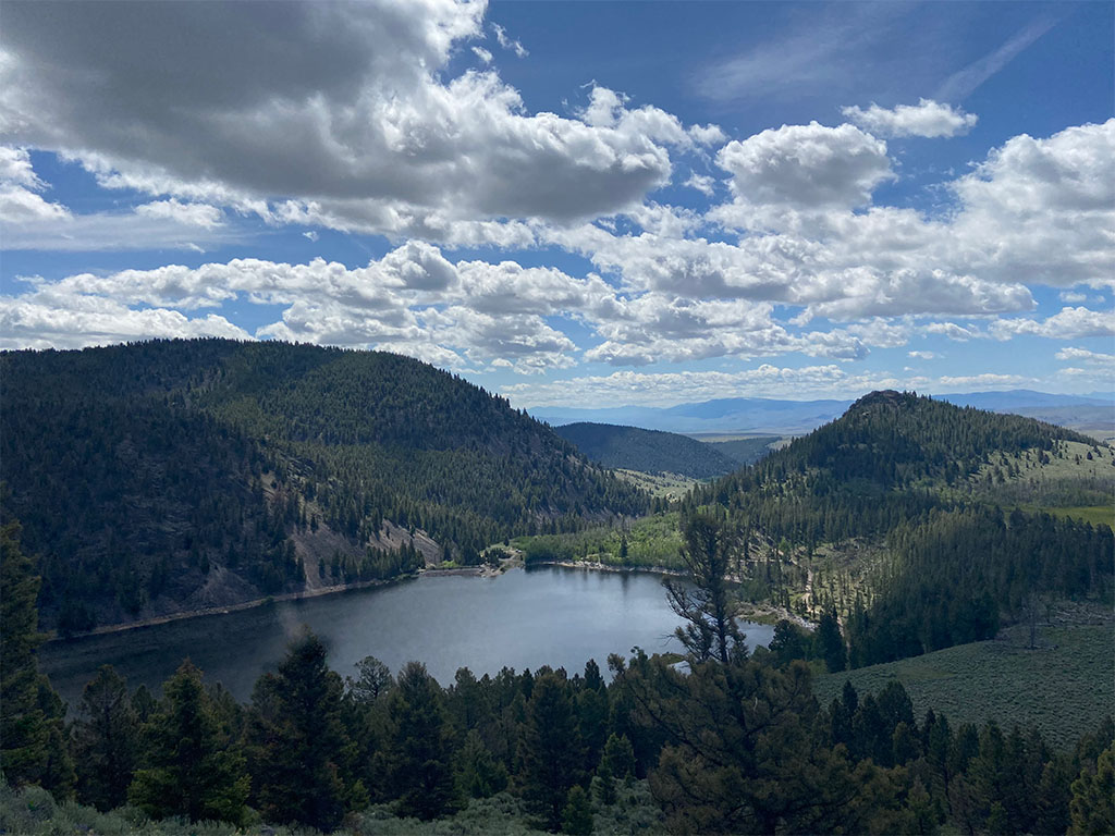 Kelley Reservoir. Close to where the students were dropped off to begin their project. Photo credit: Jack McLaughlin, TA