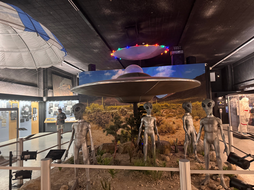 One of the exhibits at the International UFO Museum in Roswell.