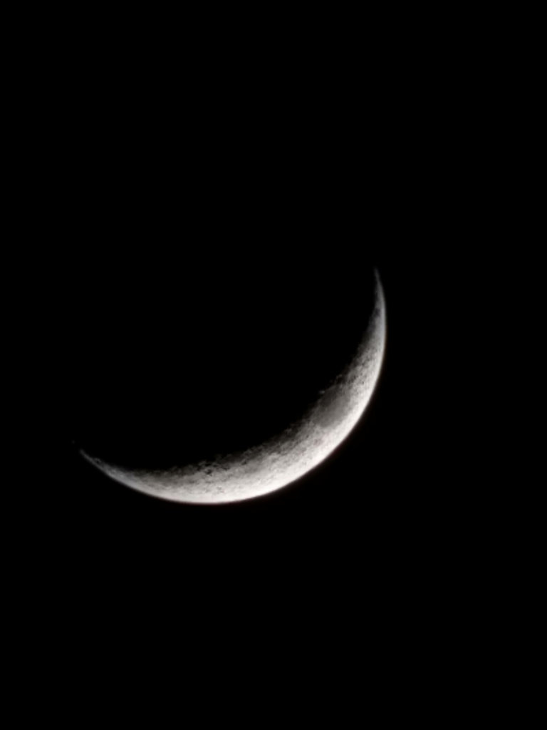 Beautiful half-moon observed after dinner at Fort Stockton: Picture credit: Nabeel B Muhammedy