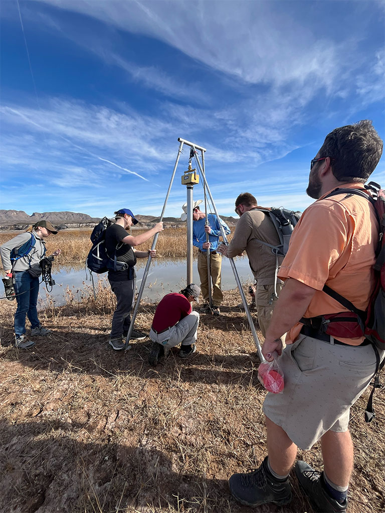 First coring station is set up and ready to go! Photo credit: Brandee Carlson