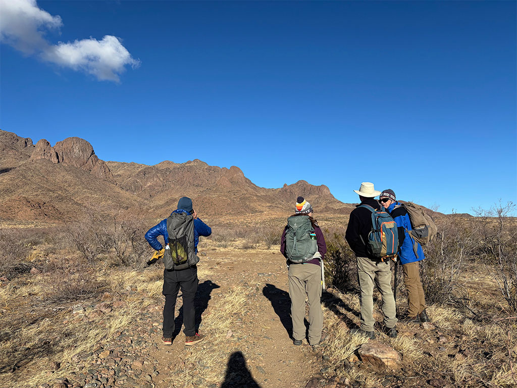 Professors contemplating if they should go back for a lost rock sample. Spoiler: we didn’t. Photo credit: Evanne Alstrom
