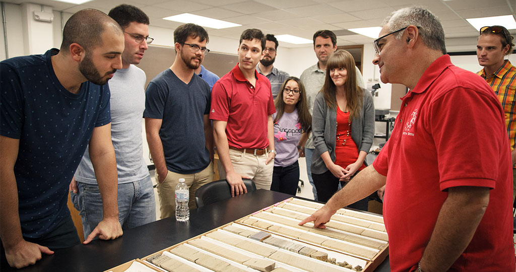 Students in a Department of Earth & Atmospheric Sciences class.