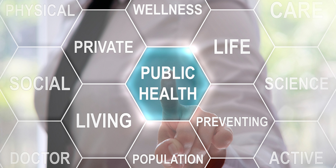 public health words in shapes