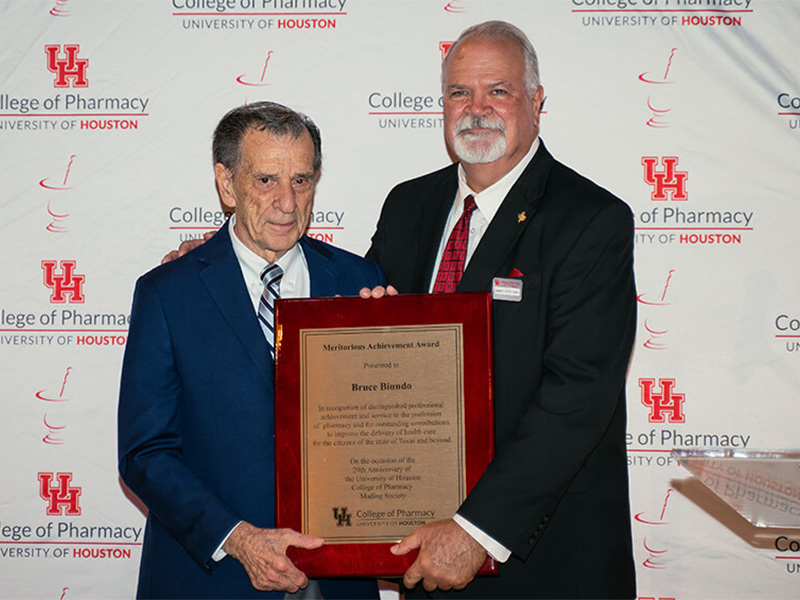 biundo and pritchard with plaque