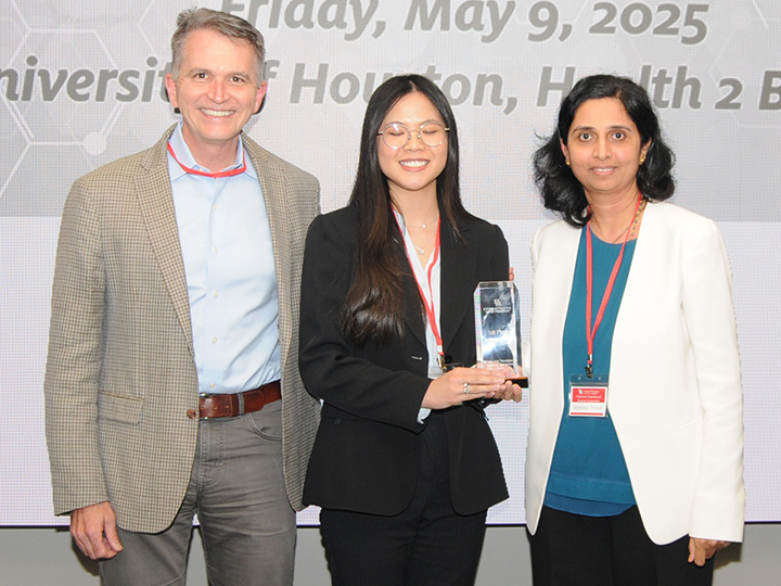 Harris, Trivedi and Huang with award